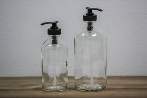 Glass Bottle with Pump Dispenser